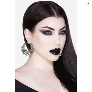 Killstar Worship The Night Hoop Earrings [S]